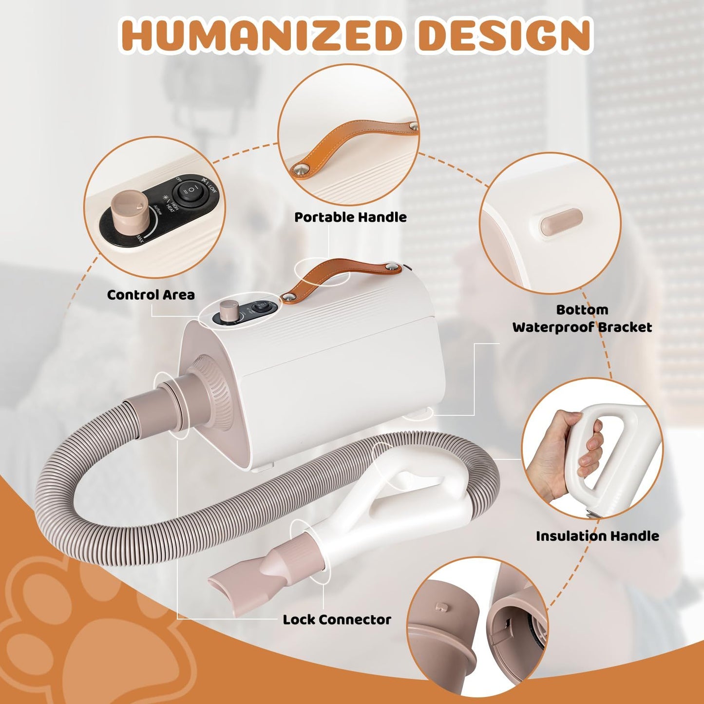 Negative Ion Dog Hair Dryer