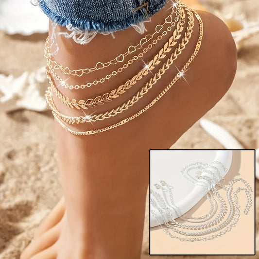 Bohemian Airplane Chain Ankle