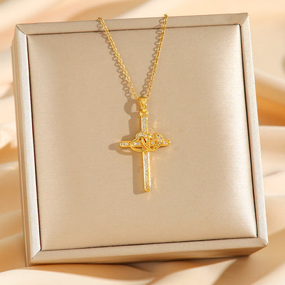 Double Ring Love Heart Necklace