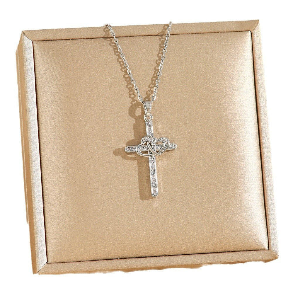 Double Ring Love Heart Necklace